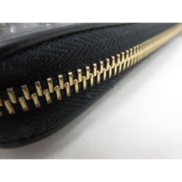 Christian Louboutin Spike Studs Panettone Round Zipper Long Wallet Black - Picture 7 of 12